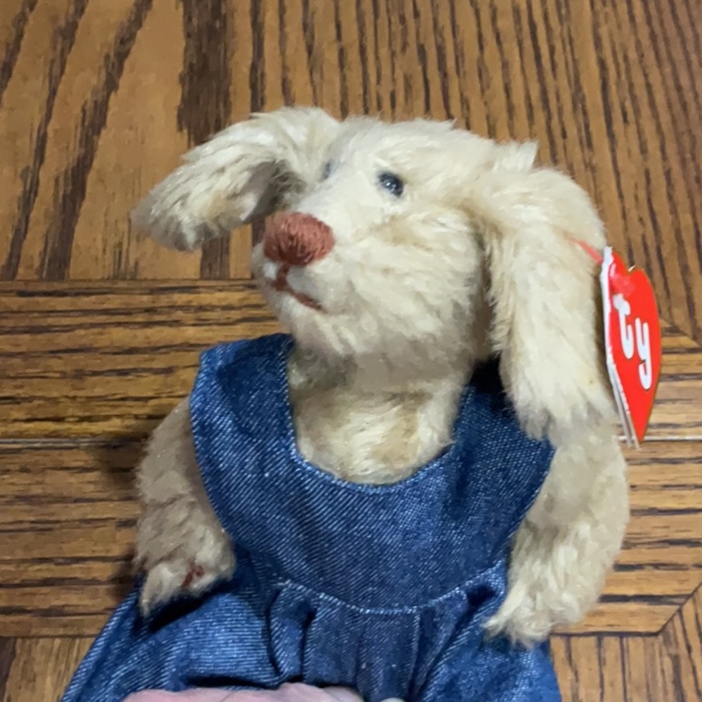 Ty “Murphy “ Original Attic Treasures dog 🐶 with floppy ears rare red hang tag